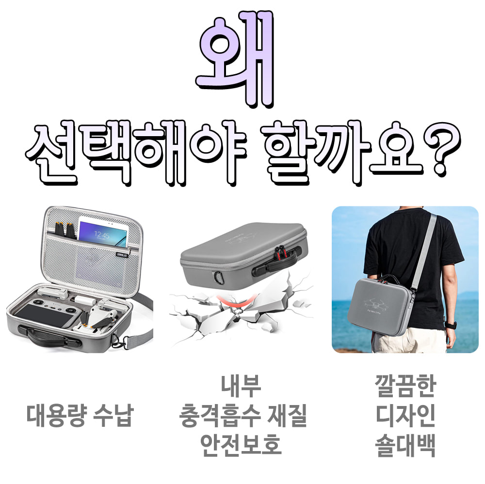 DJI 미니3 프로 RC 조종기 가방 케이스 숄더백 악세사리 수납 칸막이 STARTRC