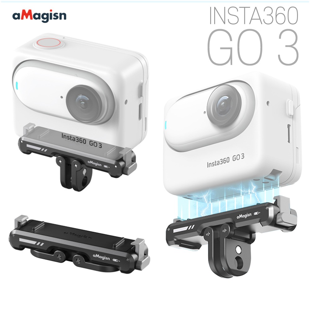 aMagisn 인스타360 GO3 퀵 릴리즈 마운트 클립 메탈 플레이트