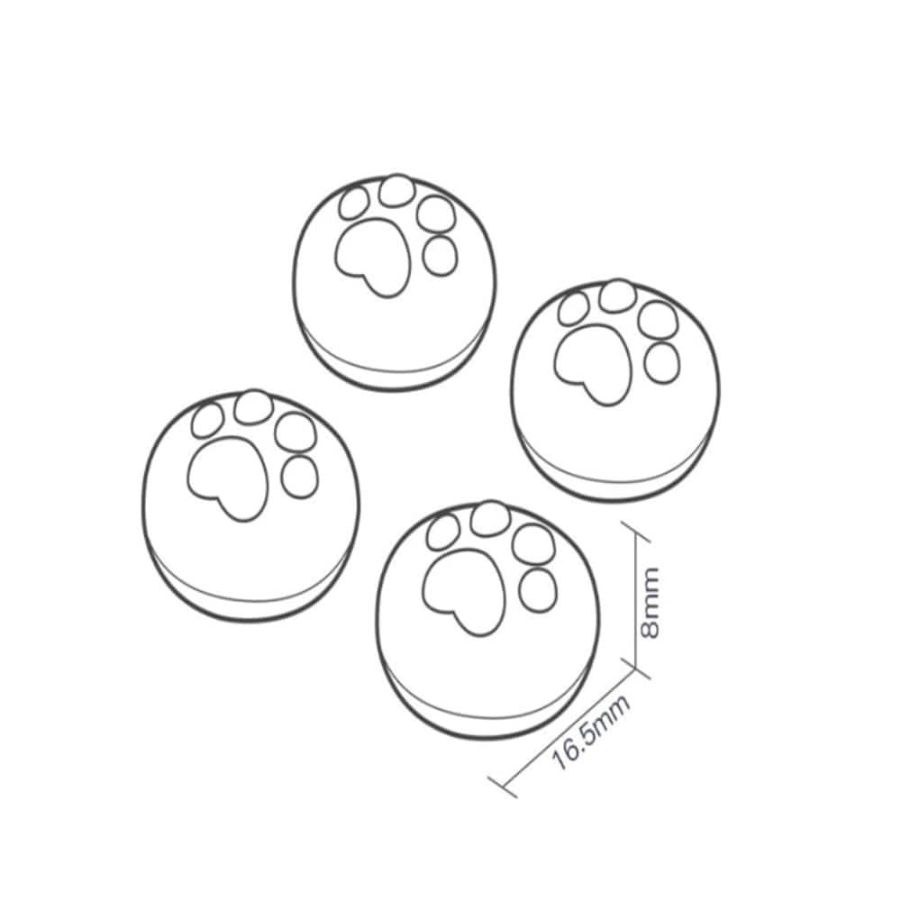 닌텐도 스위치 조이콘 블랙 옐로우 고양이발 보호 캡 스틱 커버 (4개입)