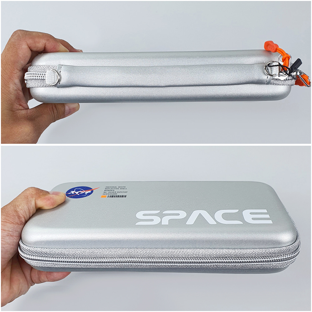 닌텐도 스위치 OLED 라이트 케이스 수납 가방 실버 우주 나사 스페이스 긱쉐