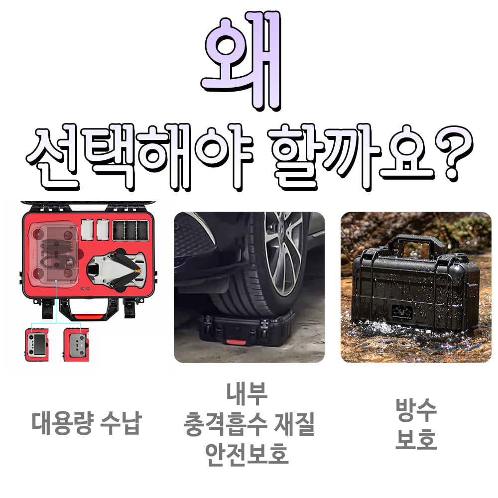 DJI 매빅미니3 프로 MINI3 PRO 방수 악세사리 휴대용 배터리 조종기 보관 하드 케이스 가방