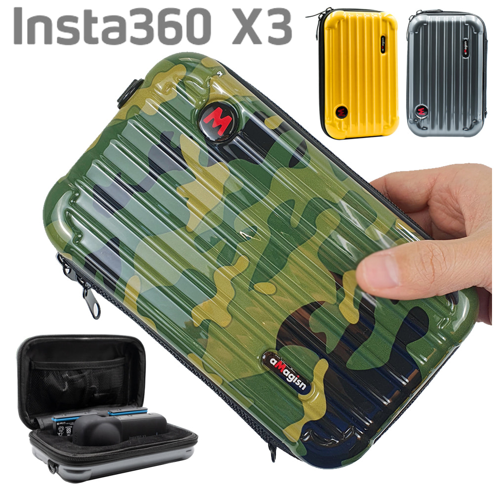 인스타 Insta 360 X3 악세사리 하드 캐리어 수납 가방 케이스 파우치 손목 어깨끈 포함