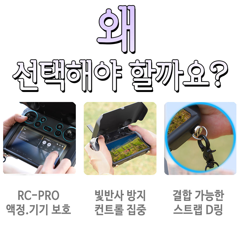 Sunnylife DJI RC PRO 프로 스마트 조종기 햇빛가리개 액정 빛반사 방지 보호 커버 케이스