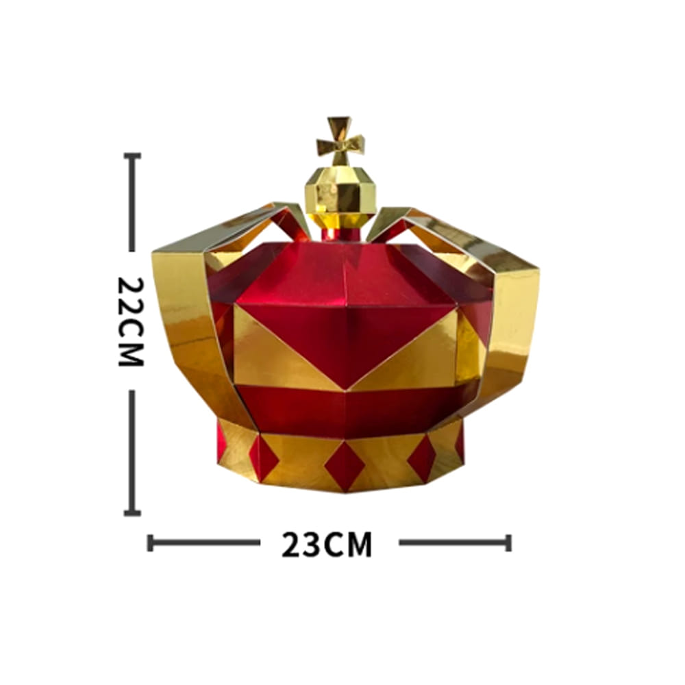 킹 왕 크라운 왕관 3D 입체 DIY 종이 접기 인형 공예 소품 장식 놀이 만들기