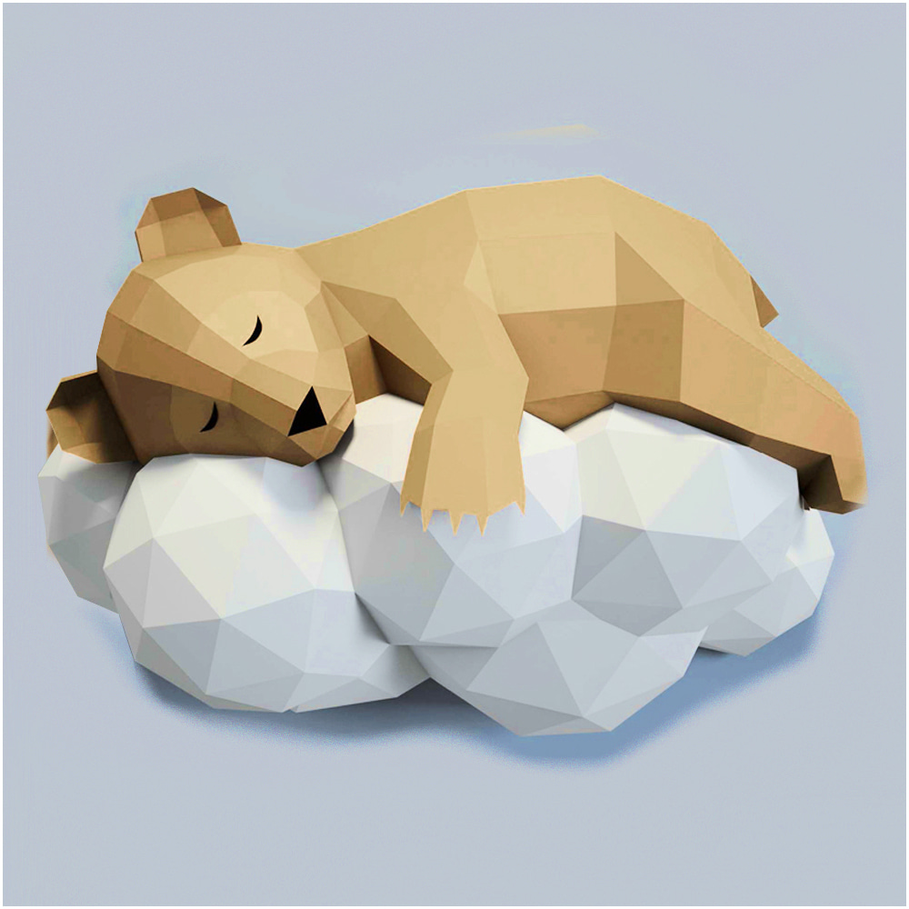 구름 아기곰 만들기 폴리곤 종이접기 페이퍼아트