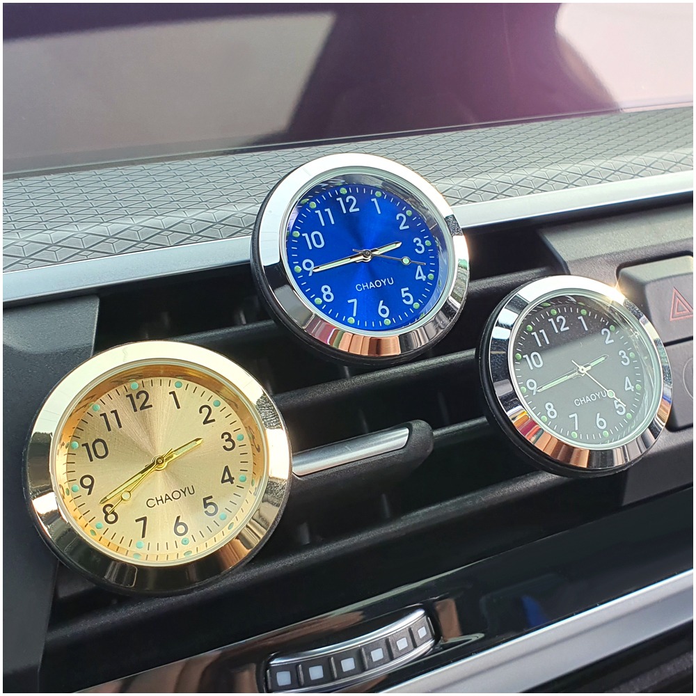차량용 아날로그 클래식 송풍구 대쉬보드 미니 시계 온도계 BMW 벤츠 팰리세이드 제네시스