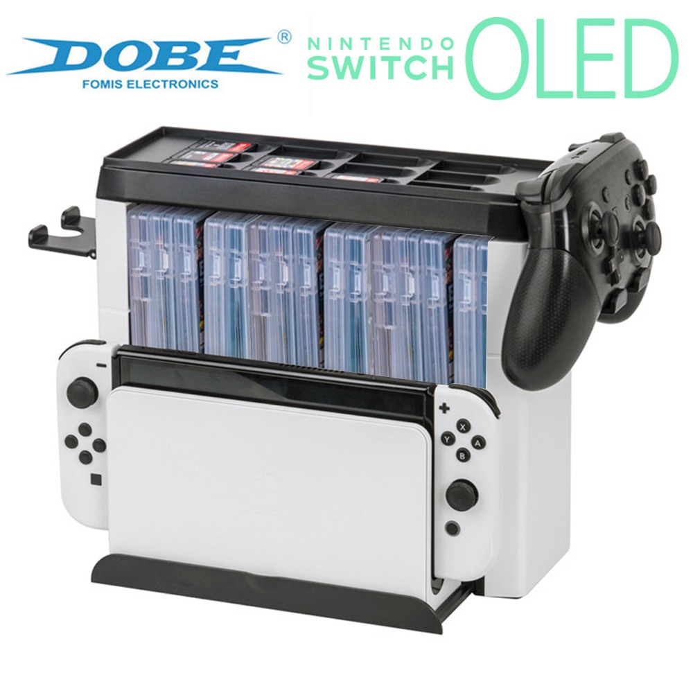 DOBE 닌텐도 스위치 OLED 올레드 프로콘 게임 칩 타이틀 스토리지 진열 정리 거치대 스탠드 수납장