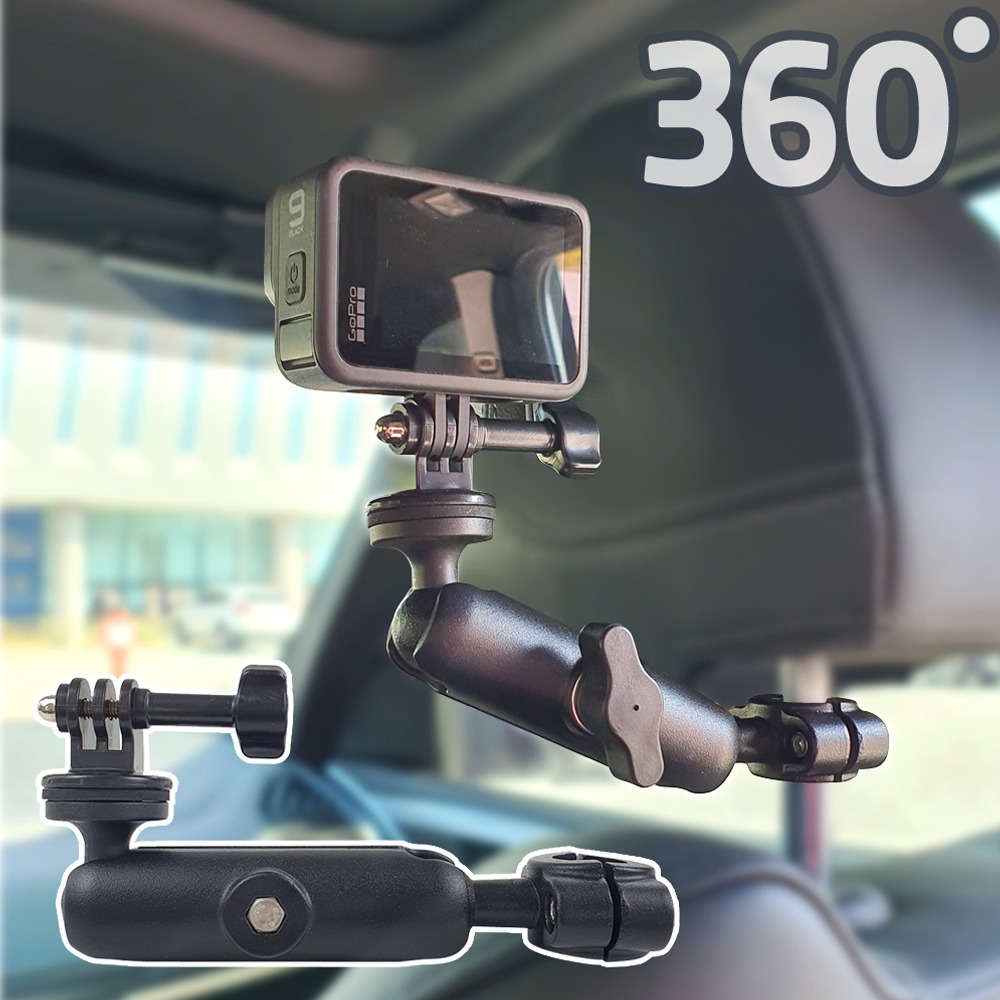 차량용 헤드레스트 액션캠 고프로 오즈모 인스타360 휴대폰 고정 거치대 홀더