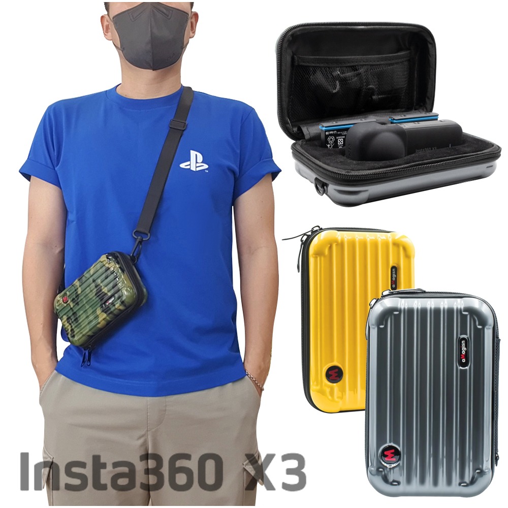 인스타 Insta 360 X3 악세사리 하드 캐리어 수납 가방 케이스 파우치 손목 어깨끈 포함