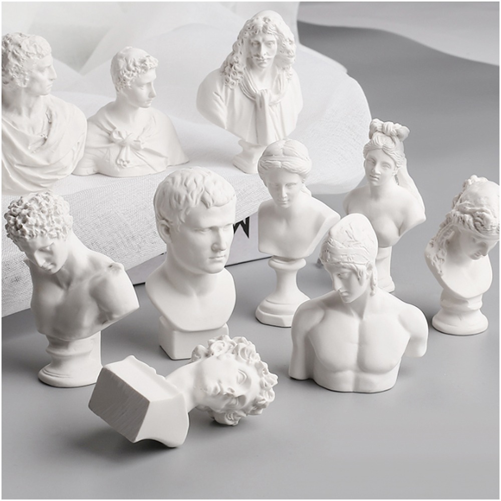 10개 한셋트 미니 석고상 조각상 데생 소묘 미술 교구 엔틱 인테리어 소품 비너스 줄리앙 아그리파