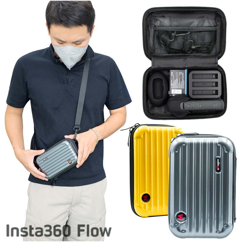 인스타 360 FLOW 플로우 악세사리 하드 캐리어 가방 케이스 파우치 손목 어깨끈 포함