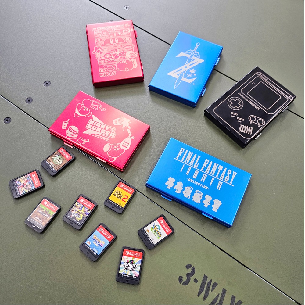 닌텐도 스위치 칩케이스 카트리지 알루미늄 메탈 젤다 별의 커비 게임와치 게임보이